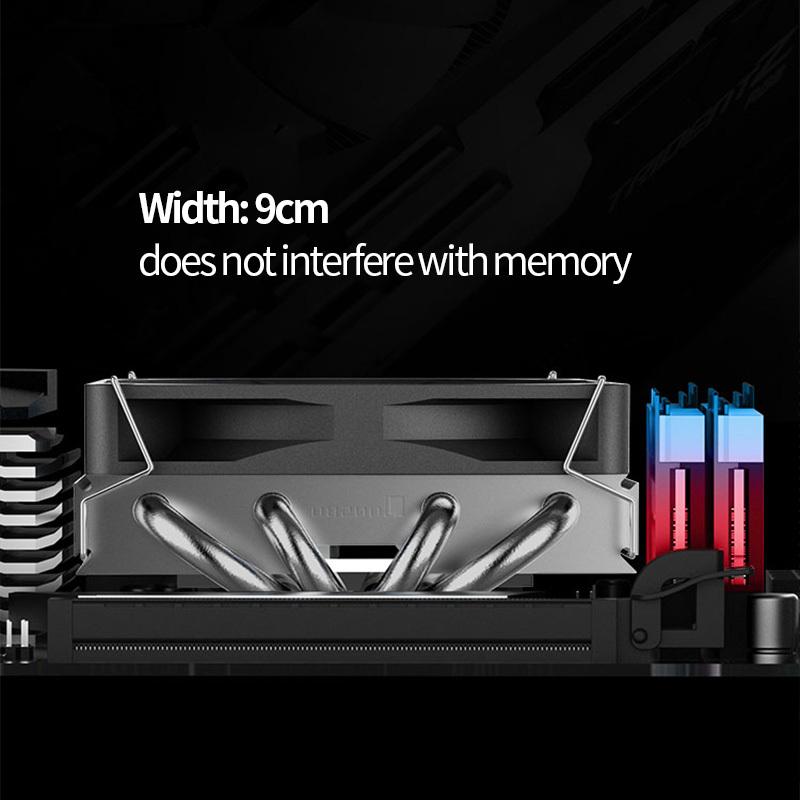 Jonsbo HP400S CPU Cooler 4Heatpips Down Pressure Air Cooling Radiator 90mm 4Pin PWM Fan LGA115x/1200/1700 AM4 AM5 ITX Small Case