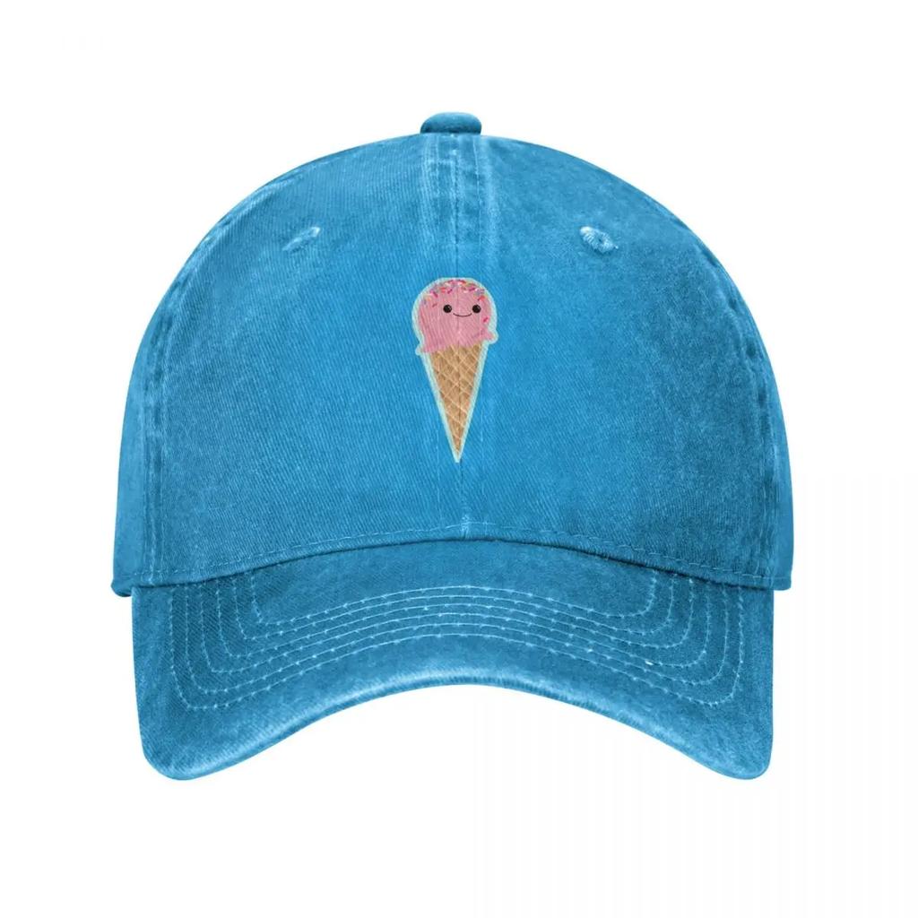 Cute ice cream cone Baseball Cap luxury Women cap tactical cap Golf Hat Unisex Sunscreen Unisexs Caps Womens