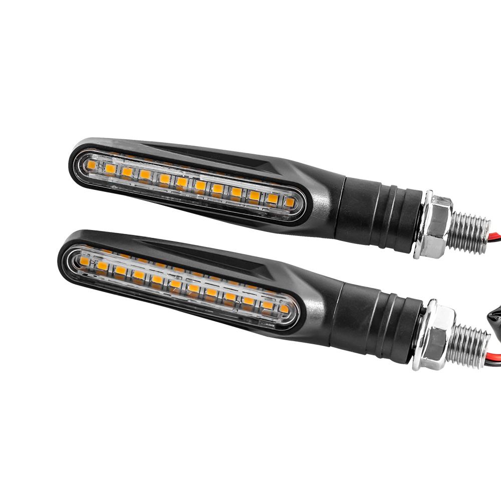 

2/4 шт. мотоциклетный указатель поворота 12 В светодиодный задний фонарь с проточной водой IP68 водонепроницаемый гибкий мотоциклетный мигающий фонарь