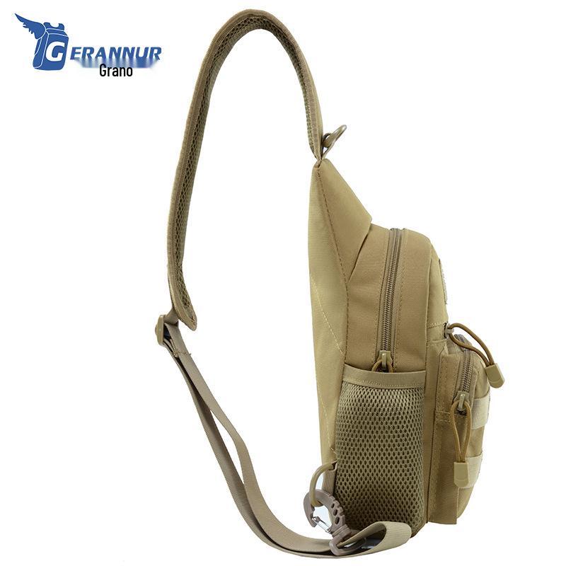 Men's Outdoor Multifunctional Crossbody Chest Bag with Water Bottle Holder - Ideal for Travel, Sports, and Mountaineering