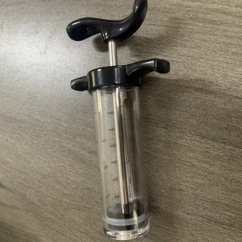 

1 шт., шприц для мяса для барбекю, инжектор для маринада, пищевой класс, ПП, нержавеющая сталь, вкусовая игла, свиной стейк, мясные соусы, шприцы, кухонные инструменты 1pc чёрный