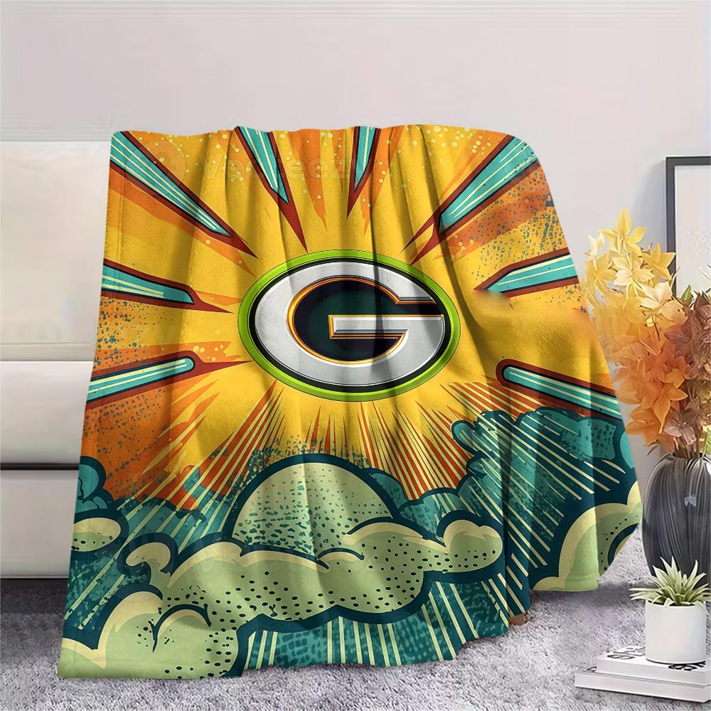 Green Bay Packers Flannel Blanket, High quality Comfortable for All Seasons, Home Decor, Warmth and Comfort