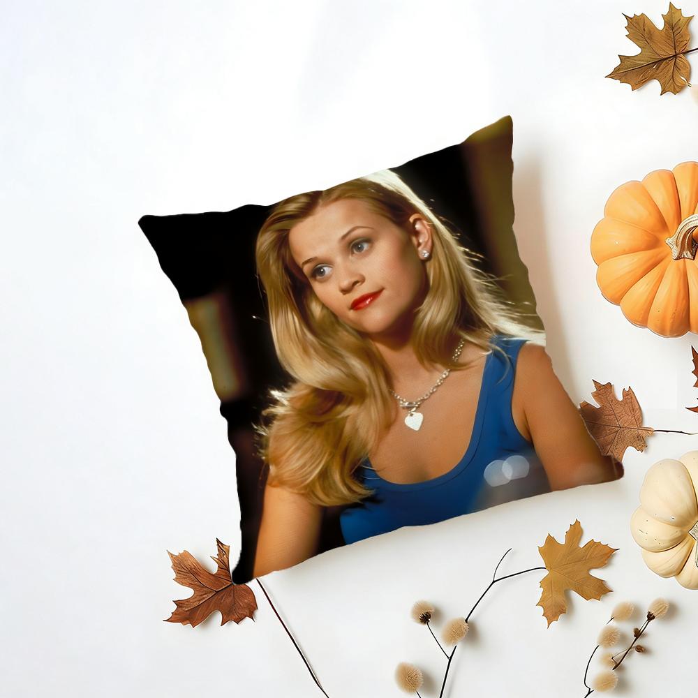 RReese Witherspoon Cushion Cover Washable Linen Pillowcase Soft  for Daily Sofa Bed Home Room Decor