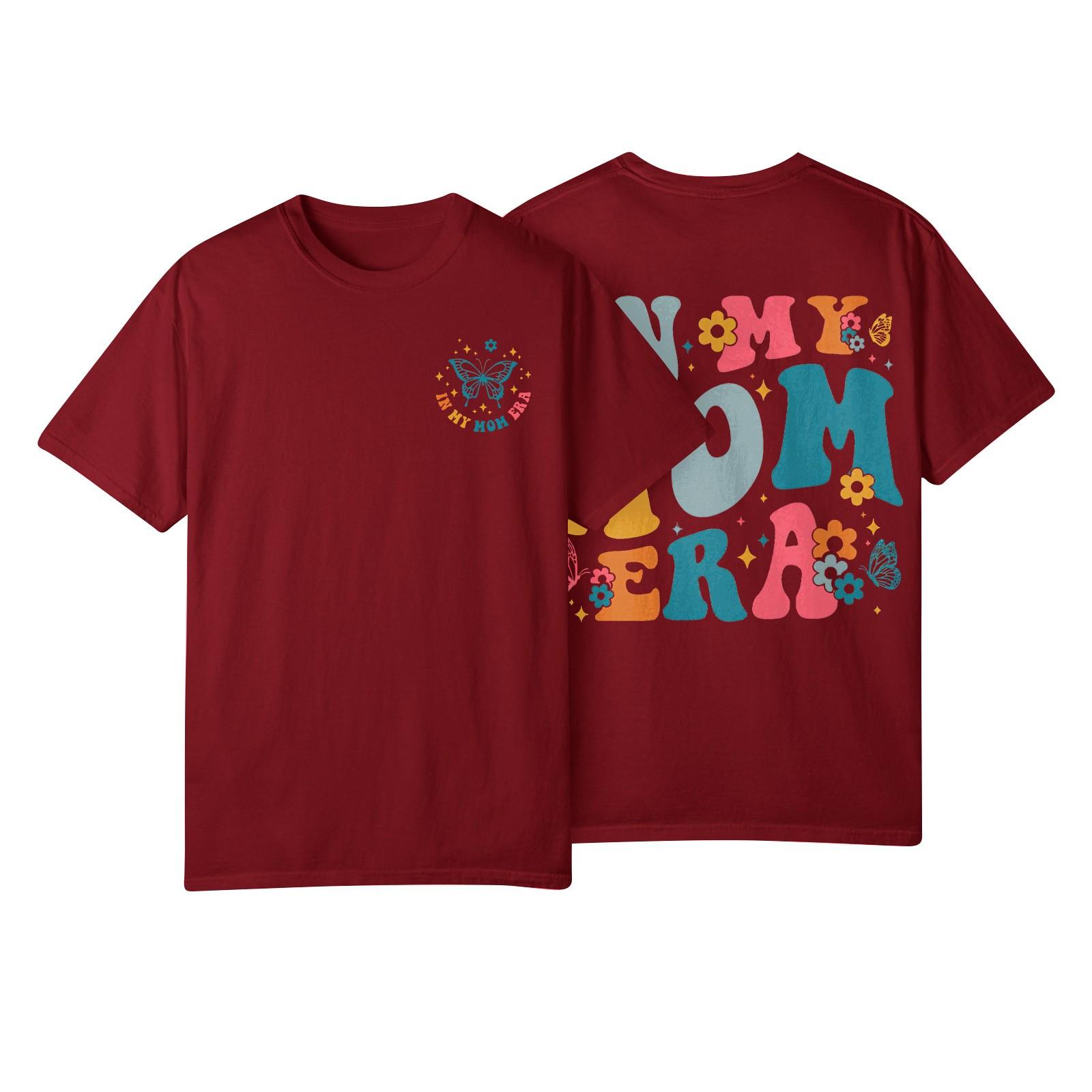 

Футболка свободного покроя унисекс с круглым вырезом и принтом XXXL красный