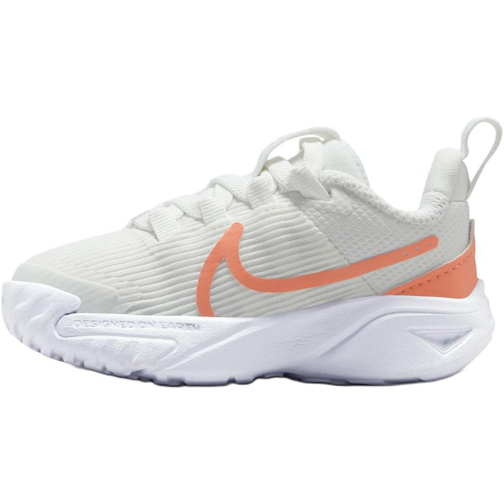 Nike Star Runner 4 Fashionable Comfortable Versatile Non-Slip Durable Low-Top Walking Shoes Baby Shoes White Orange DX7616-104