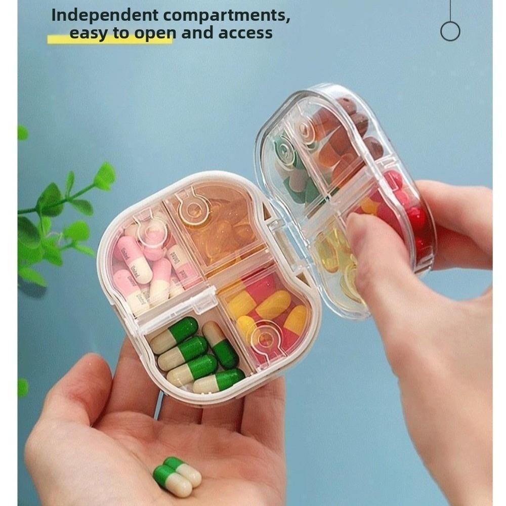 Portable Pill Box 8 Compartments Pill Case Square Pill Organizer Travel