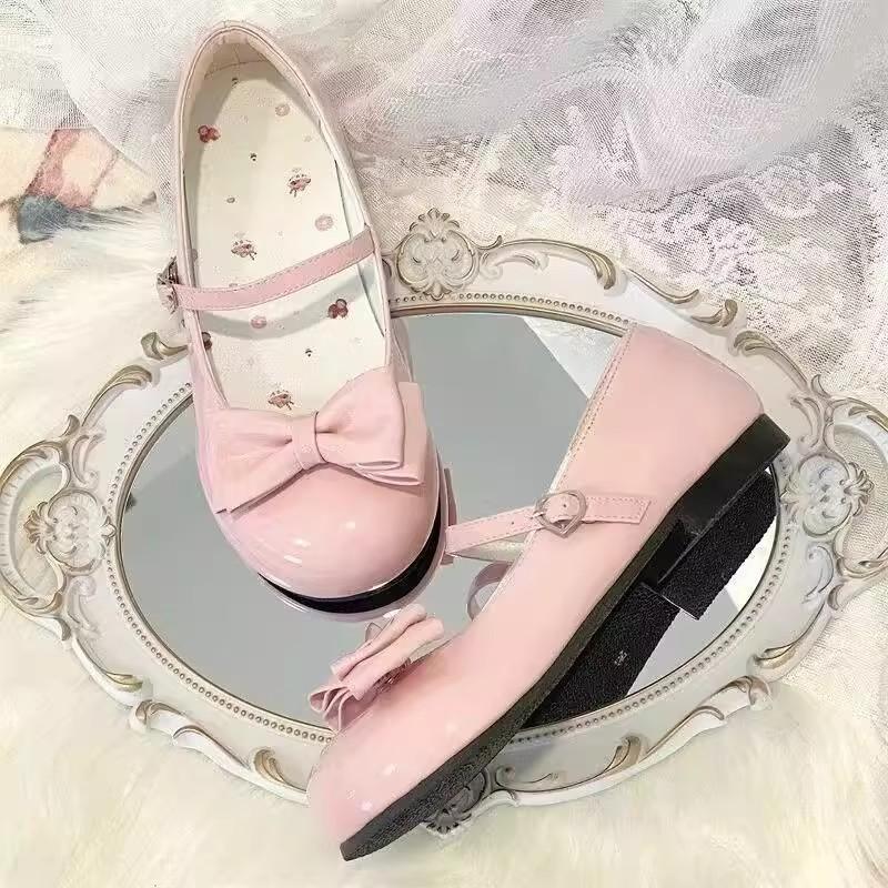 Summer new sweetheart full price story 2025 round original cute heart round head bow single shoes