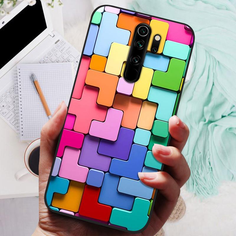 Phone Cover For Xiaomi Redmi Note 8 Pro Case Silicone Lovely Black Bumper Soft TPU Coque for Redmi Note8 Pro 8Pro Shells Fundas