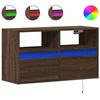 VidaXL Meuble TV mural avec lumières LED chêne marron 80x31x45 cm 852333