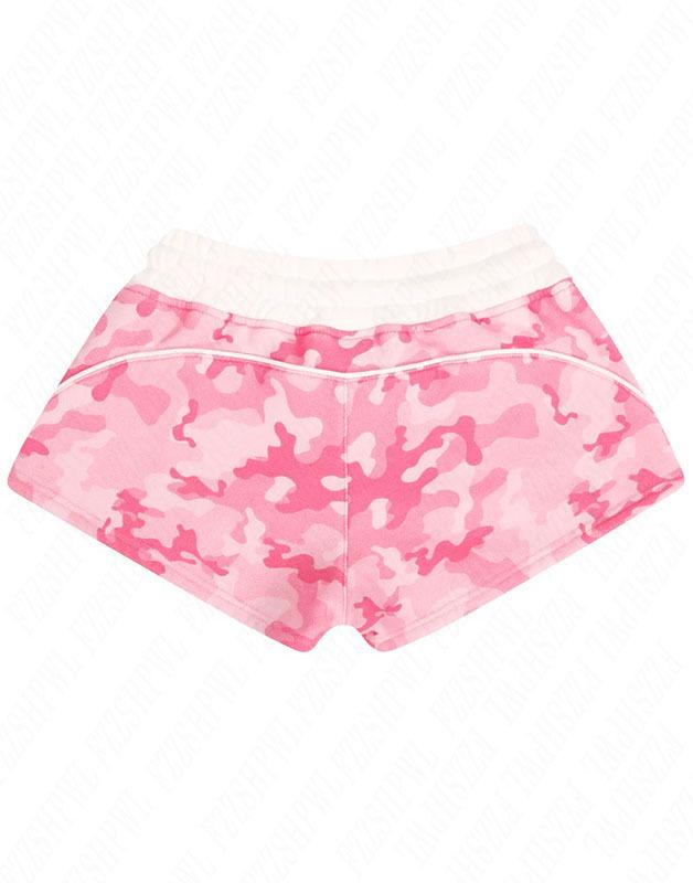 Y2K American Retro Camouflage Bandeau & Shorts Set