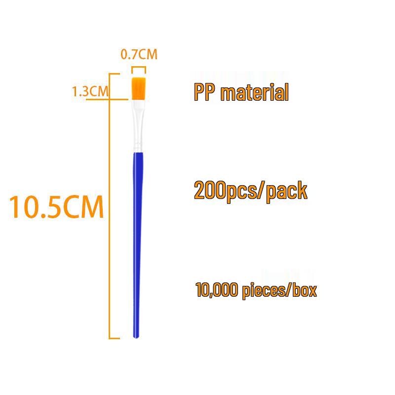 10.5CM Flat Head Nylon Bristle Paintbrush with Plastic Handle for Acrylic and Oil Painting 10.5cm Flat Brush