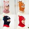 Cute Bear Fox Kids Beanie Hats Neck Protect Winter Knit Hat Child Girls Earflap Caps