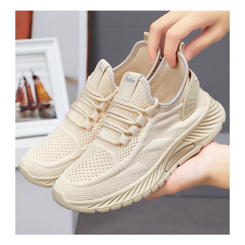 Damskie wiosenne nowe buty do biegania rekreacyjnego Flying Weaving Damskie buty sportowe pojedyncze