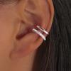 Minimalist Line Dual C-Shaped Ear Clips Personalized Double-Layer U-Shaped No-Piercing Ear Clips for Daily Wear