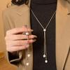 Zircon Pearl Necklace: Luxury Sweater Chain for Autumn and Winter