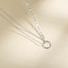 Ring Necklace Geometric Clavicle Chain Simple Design Sense Double-layer Round Bead Chain New Women's Style