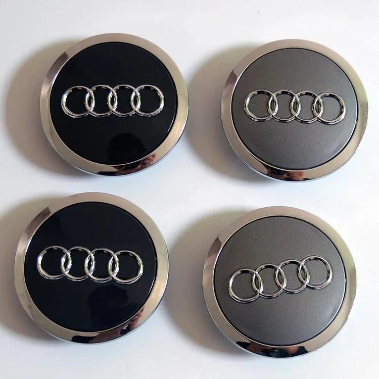 Audi Wheel Center Cap Hub Covers 4pcs/Set 60mm 61mm 68mm 69mm 135mm Car Styling Badge for A3 A4 A5 A6 A7 A8 S4 Auto Accessories