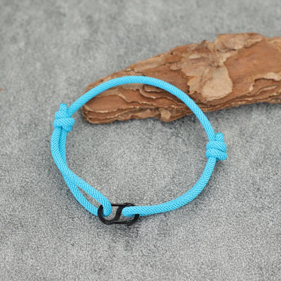 Simple Style 3mm Rope Bracelet Men Women 6 Colors Stainless Steel Clasp Leisure Versatile Accessories Adjustable Cord Braslet