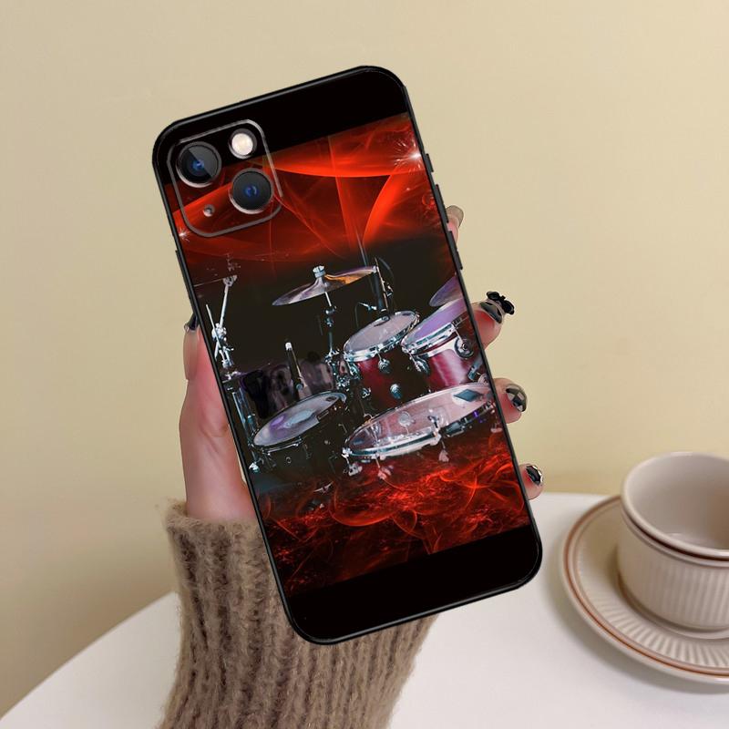 Musikinstrument Trommel Handyhülle Für iPhone 17 Pro Max 14 13 12 11 15 16 Pro Max mini Plus 16e 17 Air Cover Funda