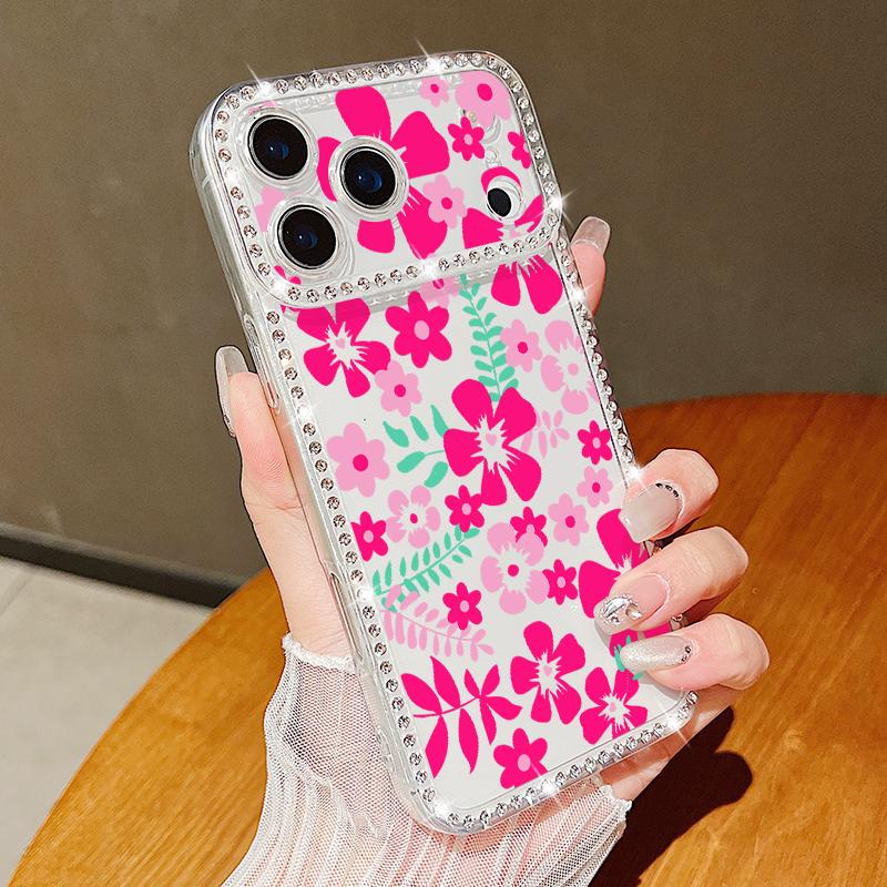 Bling Diamond Oil Painting Soft Silicone Case For iPhone 16e 16 15 14 13 17 Pro Max 13 15 Pro 17 Shockproof TPU Phone Cover