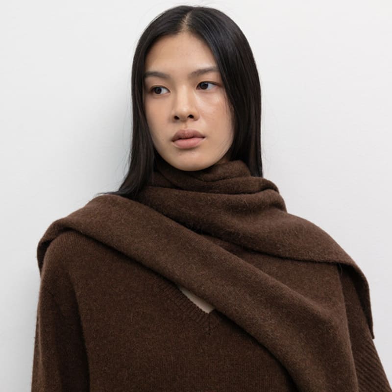 LE17SEPTEMBRE ALPACA MUFFLER [BROWN]