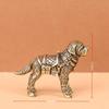 Labrador Retriever Mini Figurines Brass Puppy Statue Desktop Ornaments Vintage Home Decor Crafts