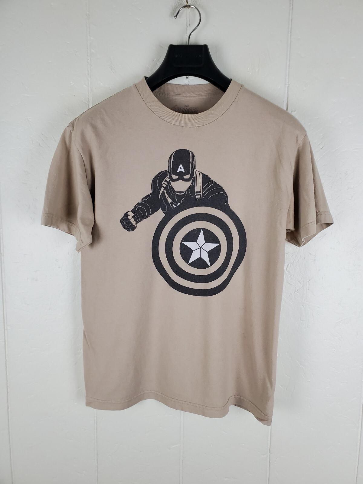 Marvel Avengers Shirt Men s Medium Brown Crew Neck Short Sleeve Age Of Ultron S