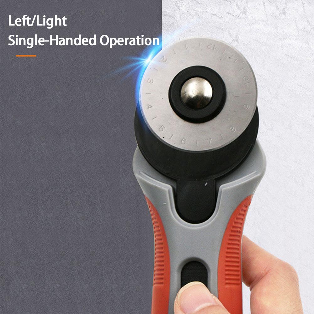 45mm Patchwork Roller Wheel Round Knife Tailor Cutter Rolling Cutter Safety Slide