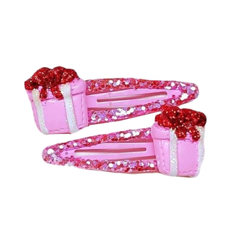 Lovely Christmas Hair Clip Sequined Nonslip Strong Clip Santa/Tree Decors For Christmas Holiday Hair Styling Accessories