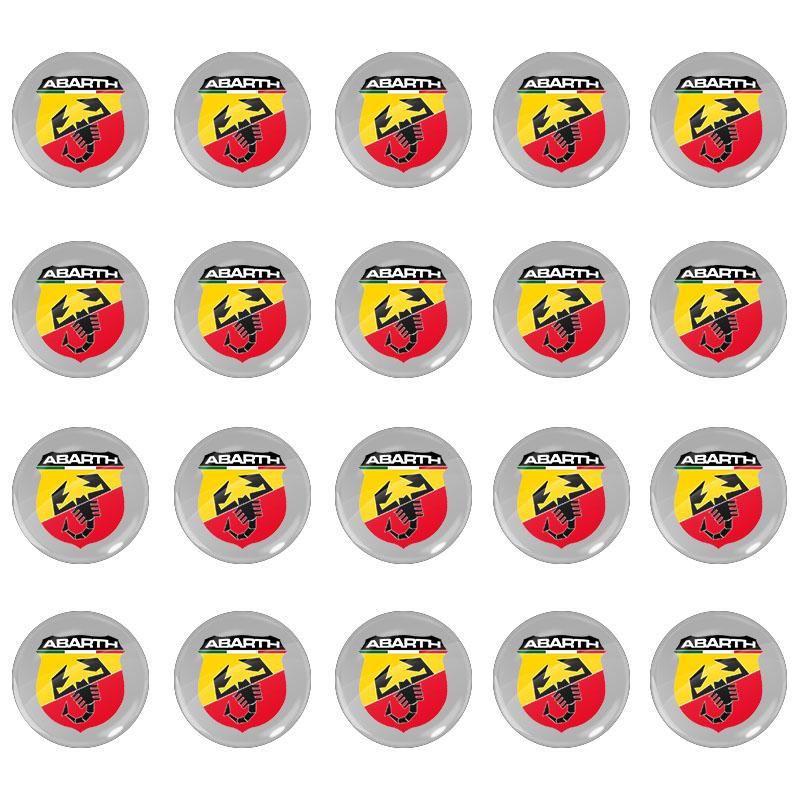 2/5/10Pcs 14mm Car Key Sticker Logo 3D Metal Emblem Car Accessories for FIAT Abbas 500 Grande Stilo Freemont Punto Astra Bravo Ducato