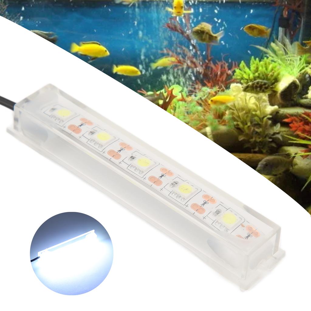 LED Aquarium Light, 3.9 Inch Lighting, Aquarium LED Light, Aquarium Light, Water, White Light, Energy Efficient, Super Bright, Portable Aquarium Light
