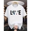 Summer New Fashion Street Casual Charm Badminton Print Comfortable Soft Round Neck T-Shirt
