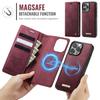 For iPhone 16 Pro Case CASEME C49  Compatible with MagSafe RFID Blocking Detachable Wallet Leather Phone Cover