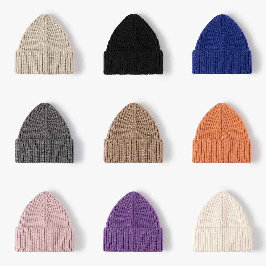 Thick Knitted Beanie For Women With Breathable Sheep Wool For Winter Casual Wear