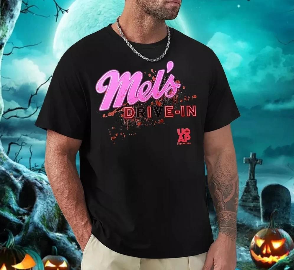 Halloween Nights 24 Universal Passholder Mels Die In T-Shirt Gift Unisex T-Shirt XXXXL