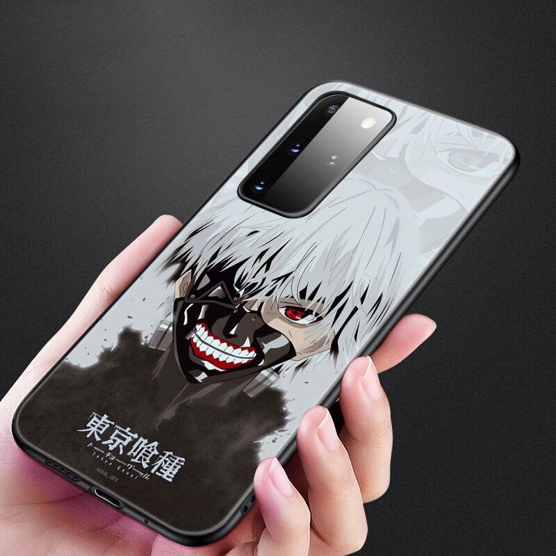 Anime Tokyo Ghoul Telefon Fall Für Samsung Galaxy S20 S21 FE S10 Lite Hinweis 20 10 Lite S8 S9 S10E S10 Plus ultra Schwarze Weiche Abdeckung