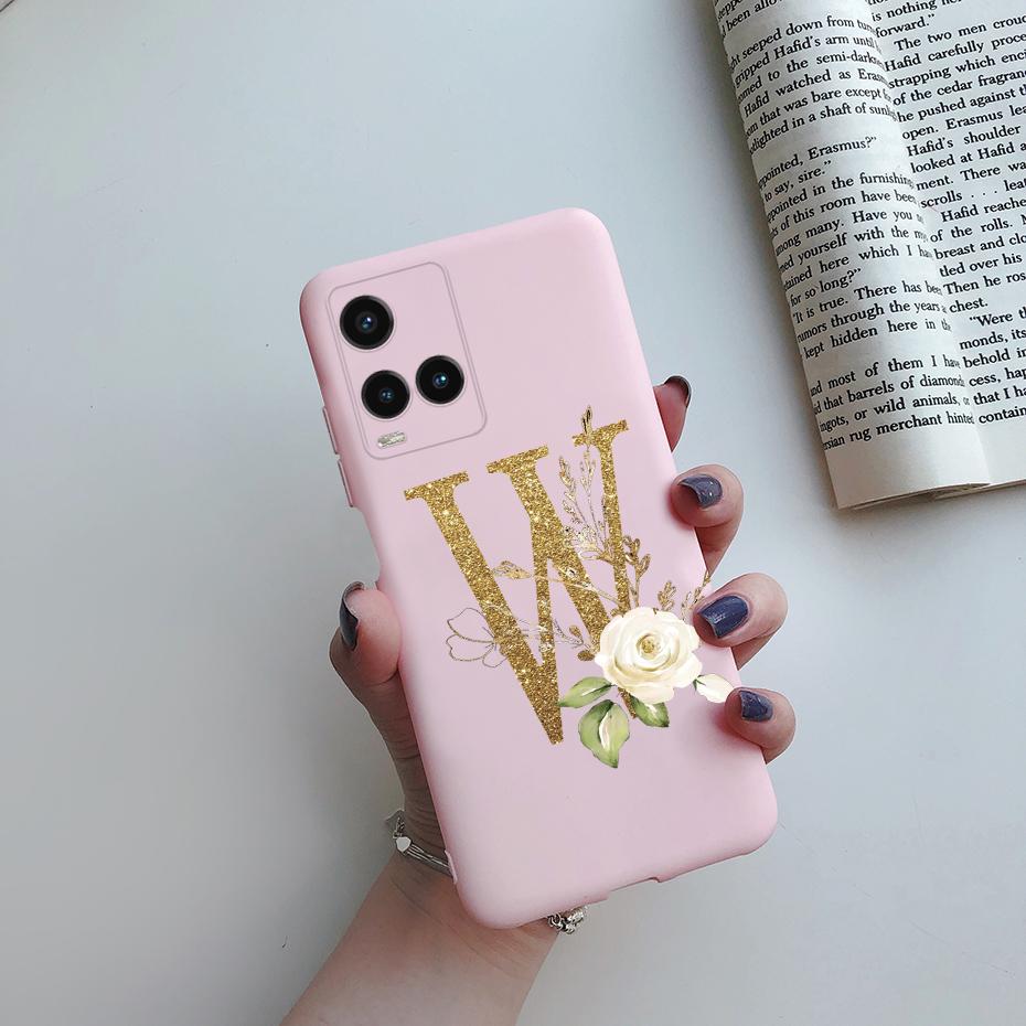 Für Vivo Y21 Y21s Y33s Hülle Niedliche Buchstaben Weiches Silikon Handy Rückseite Für Vivo Y33s Y 33s 21 s VivoY21 Hüllen TPU Fundas Coque
