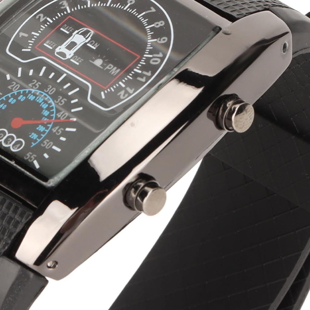 LED Display Aviation Watch High Accuracy Wrist Watches Comfortable Wearing LED Watch with Time and Date Display