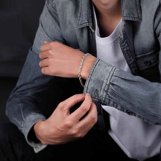 Women Elegant Silver Plated Twisted Chain Bracelet Bangle Jewelry Fashion Accessories for Party