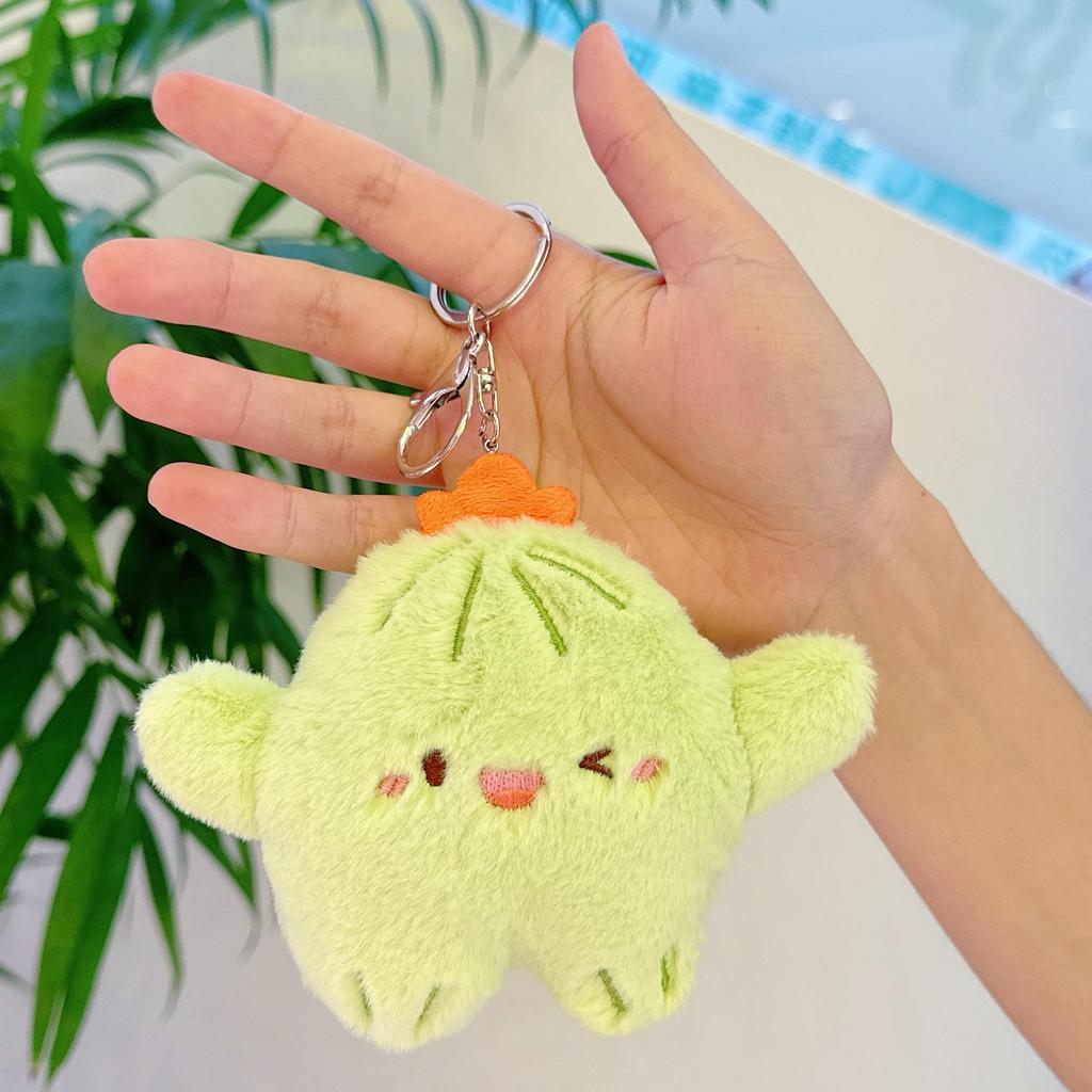 Cute Cactus Keychain Plush Toy - Small Pendant & Backpack Decoration