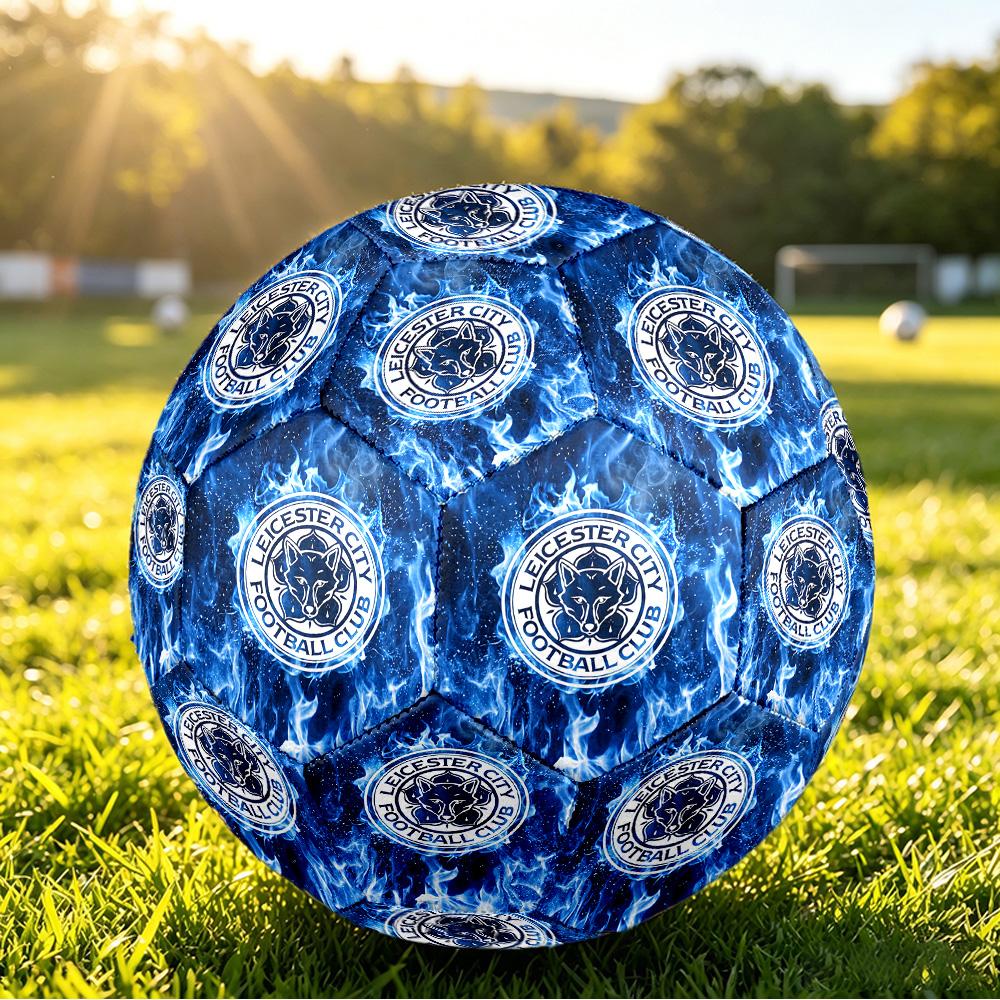 Leicester City FootballPrinted Size 5 Soccer Botball, Anti Slip Adult Match Football Souvenir for Football Fans