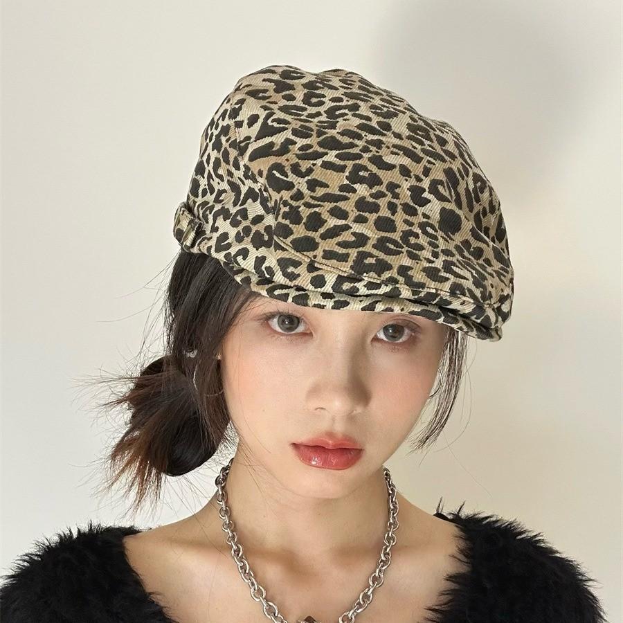 Eyecatching Print Leopard Duckbill Hat Comfortable Unisex Cap For Wear Everyday