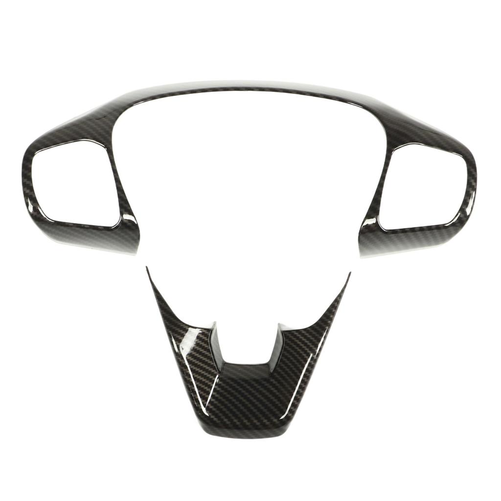 2 Stück Lenkradverkleidung Carbonfaser-Stil Bedienfeld Aufkleber Ersatz für Ford Bronco Sport (CX430) 2021