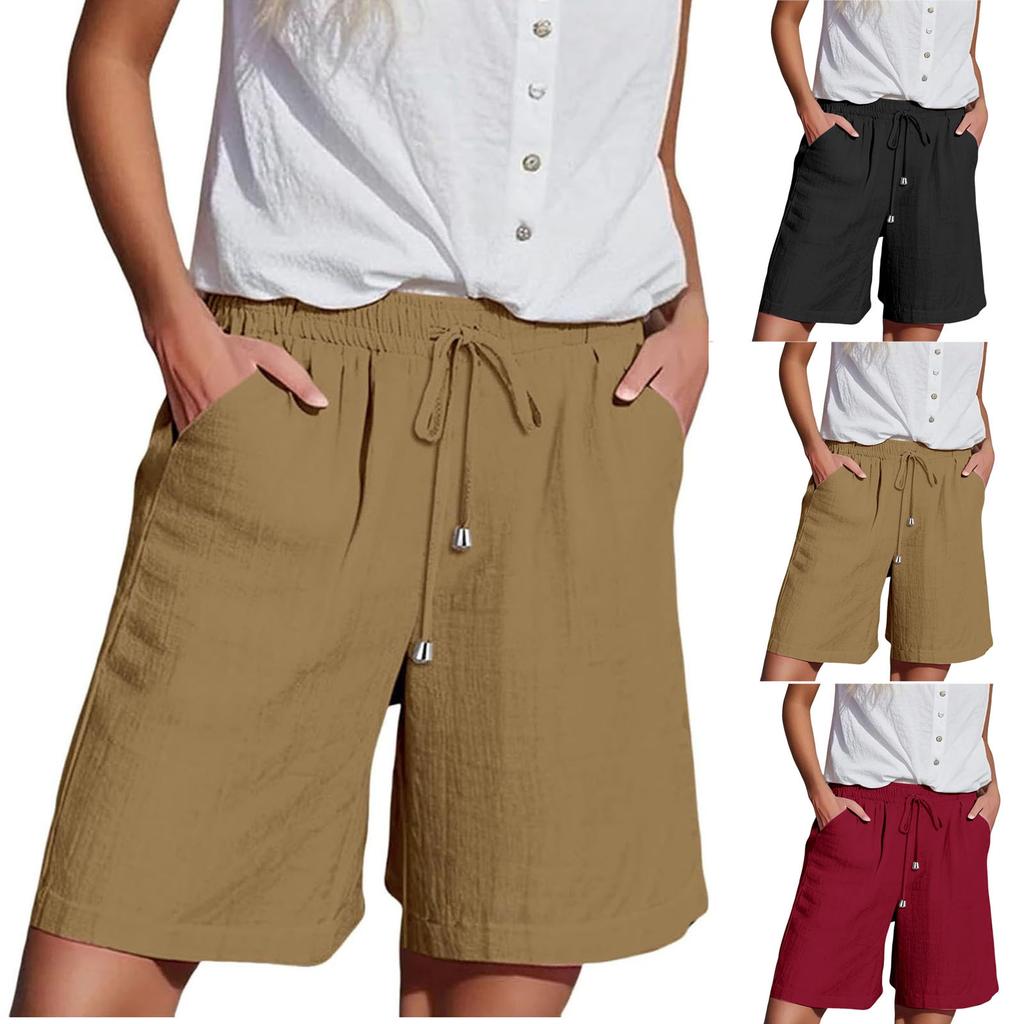 Pantalon Femme Élastique Taille Haute Coupe Décontractée Jambe Large Pantalon Long Pantalon Avec Poches