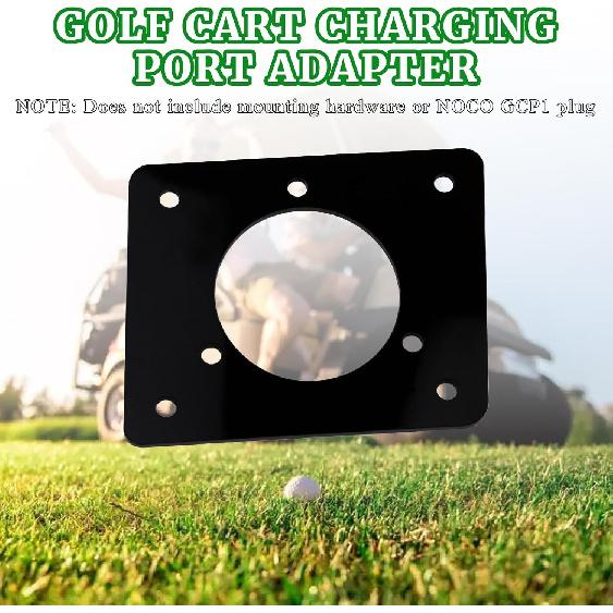 Golf Cart Charging Port Adapter Compatible with Noco GCP1 110v AC 36v EZGO TXT Carts Charging Plug Part Type for Lithium Battery Conversion and