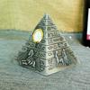 Salvadanaio in Metallo Elettrolucidato a Forma di Piramide Egizia Souvenir