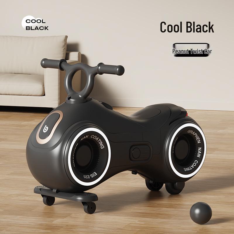 Peanut Twist Anti-Rollover Infant Glider with Silent and Universal Wheels for Boys and Girls