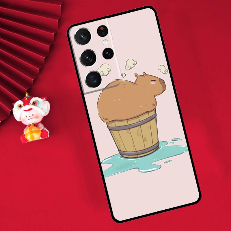 

Capybara Spa Case For Samsung Galaxy S25 S26 Ultra S21 S22 S20 S23 S24 Ultra Plus S10 S25 FE Cover Funda Galaxy S26