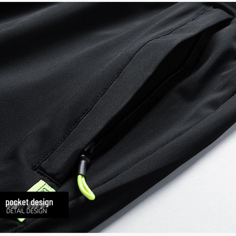 Men's Ice Silk Quick-Dry Breathable Sports Shorts - Loose, Cuffed, Plus Size, Mid-Length for Summer