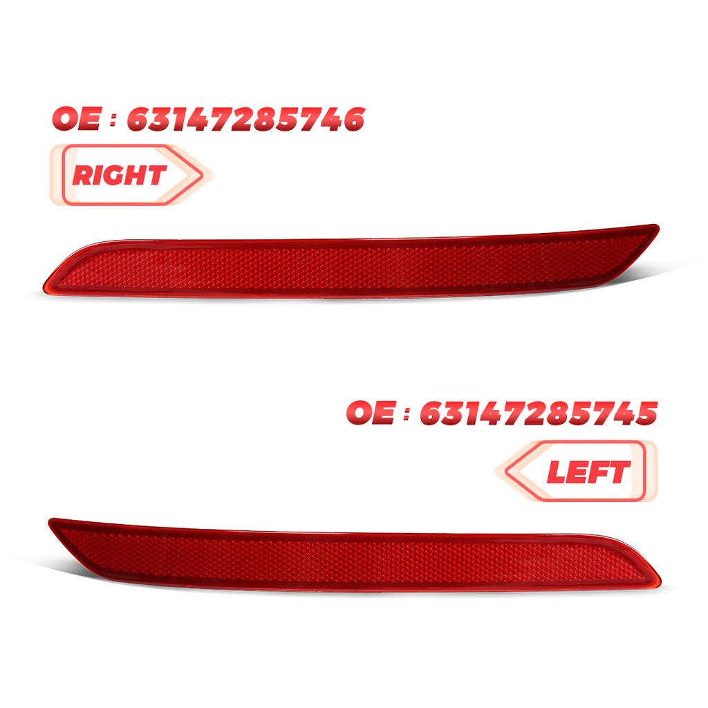 63147285745 63147285746 Reflective Strips For BMW 3 Series F31 Estate 2011-2015 316I 320I Rear Bumper Brake Warning Stop Light